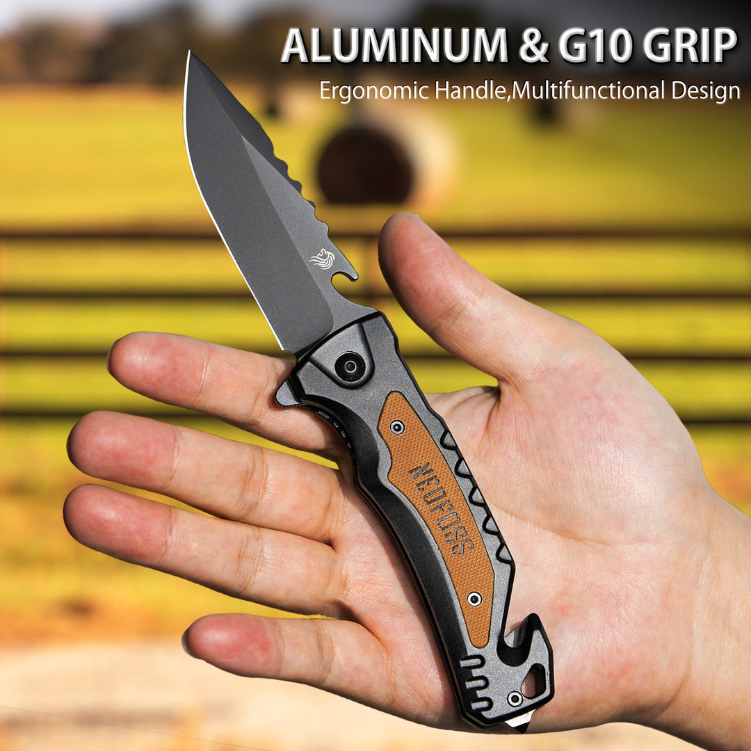 NedFoss DA169 4 in 1 Pocket Folding Knife  for Men