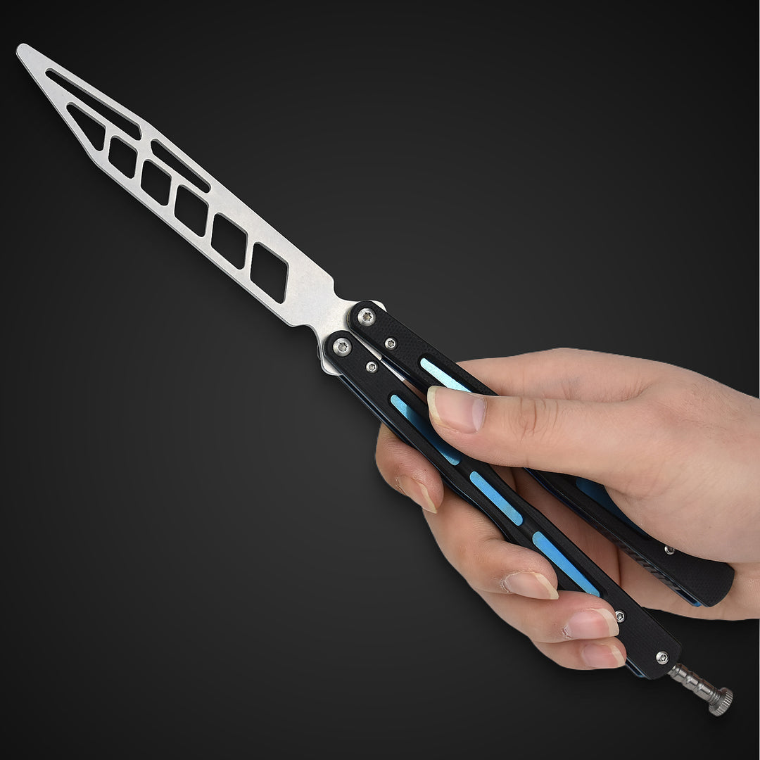 Nedfoss Butterfly Knife Trainer with G10 Handle, Practice Balisong
