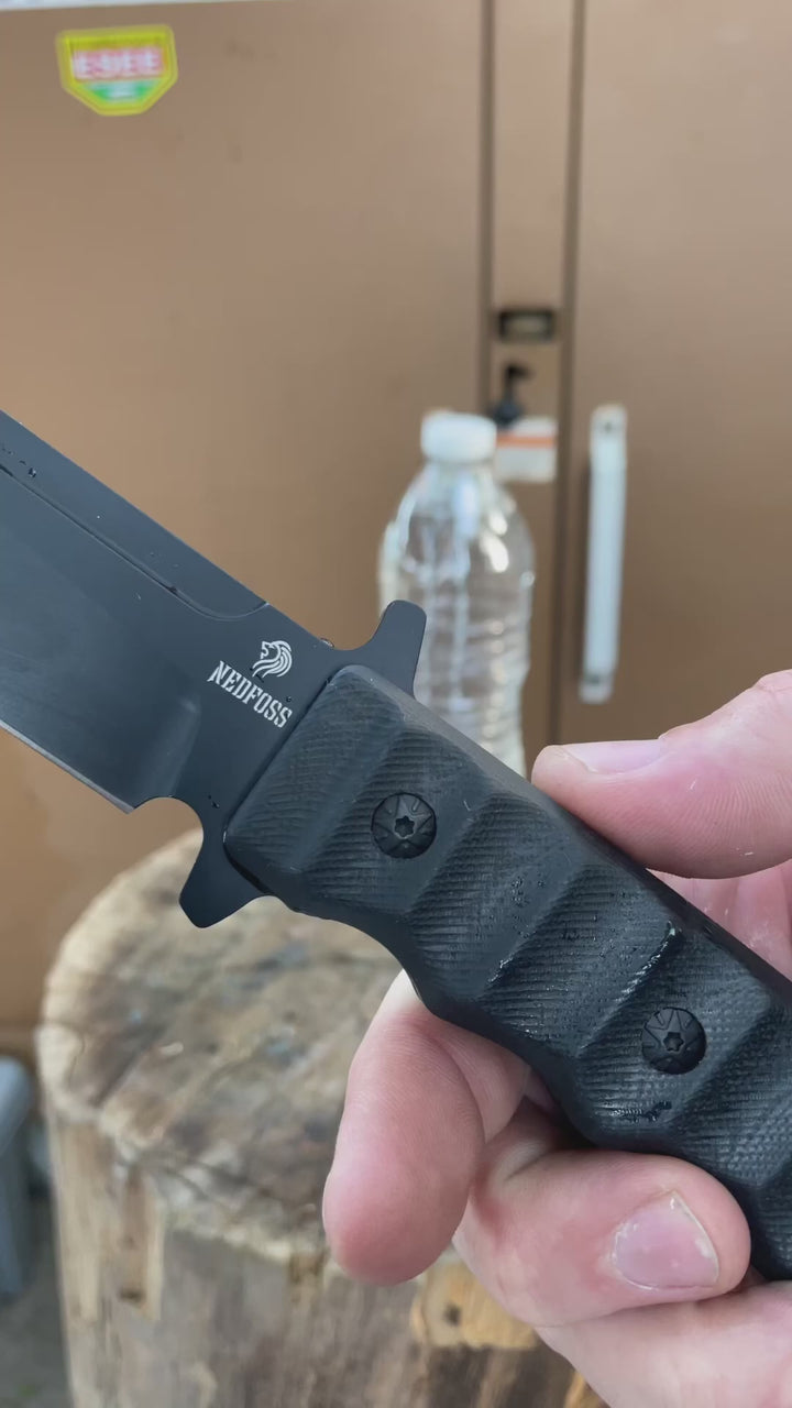 Phoenix Fixed Blade Bowie Knife, 8Cr14Mov Blade and G10 Handle
