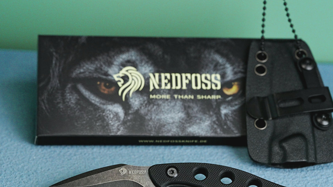 Nedfoss Squirrel II Small EDC Fixed Blade Knife,2.7"Full Tang blade with G10 Handle,Neck Knife