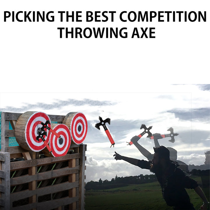 Ares Throwing Axes, Pack of 3, Full Tang Throwing Axe with TPR Rubber Handle