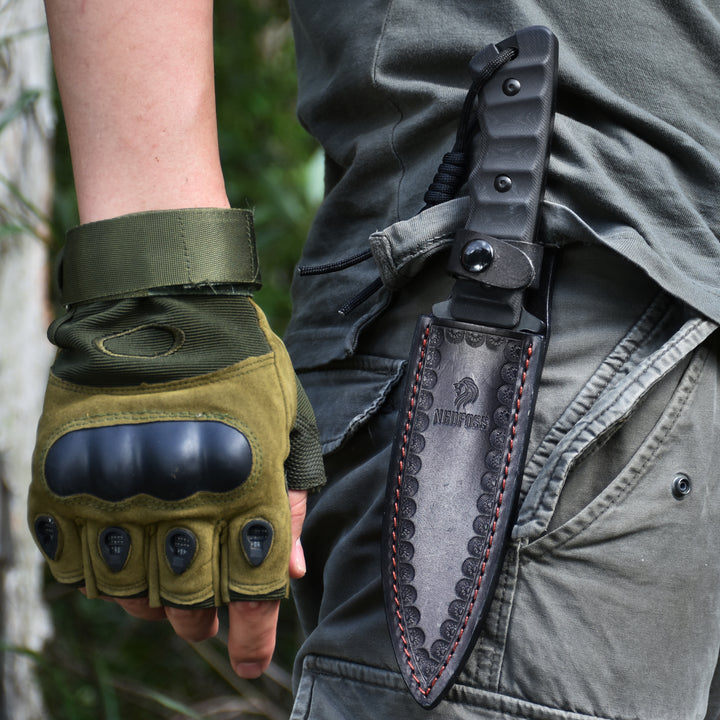 Nedfoss Phoenix 5.5" 8Cr14Mov Fixed Blade Bowie Knife with G10 Handle