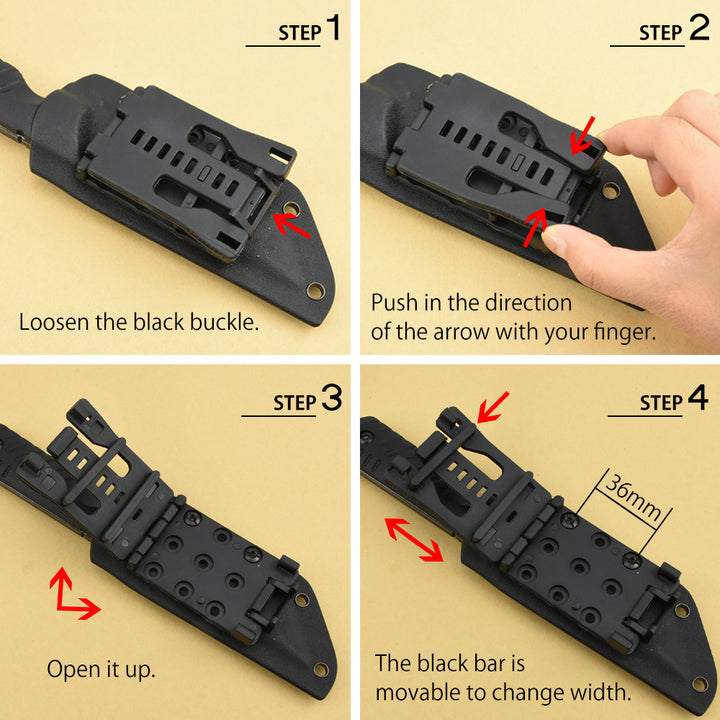 Nedfoss Hyenas 3.5" Full Flat Blade Full Tang Fixed Blade Knife with G10 Handle
