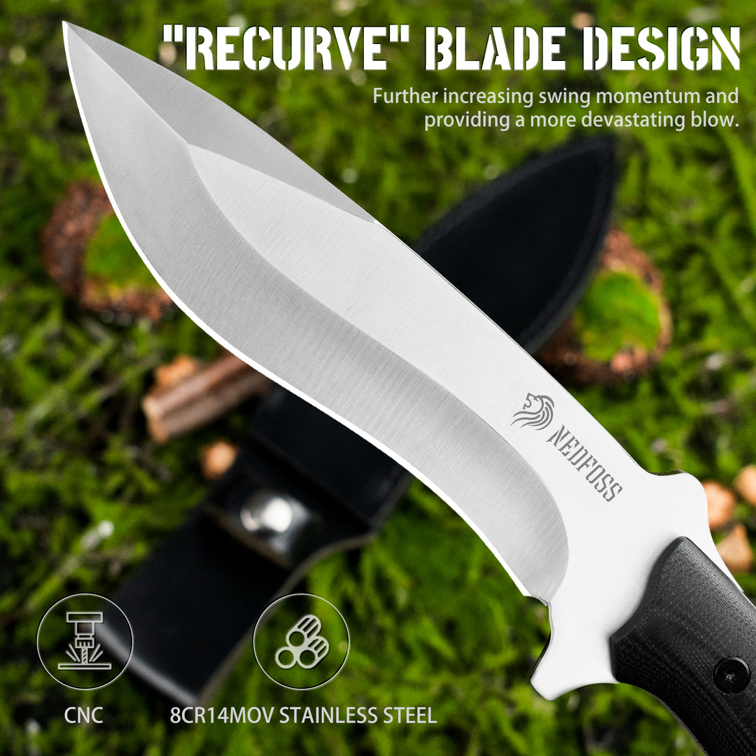 Kukri Outdoor Knife,   Full Tang Fixed Blade Bushcraft Knife