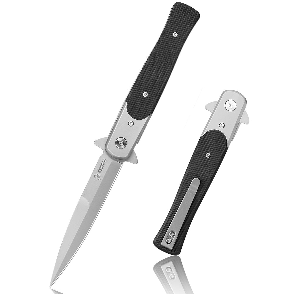  Mermaid Italian Stiletto Pocket Knife, Switch Folding Knife