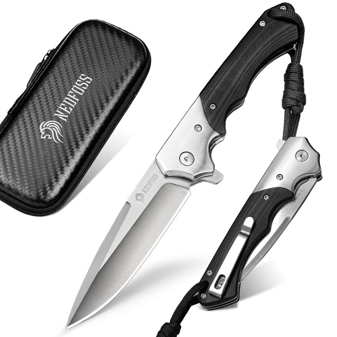 W.Swan  Pocket Knife with D2 Steel Satin Blade and G10 Handle