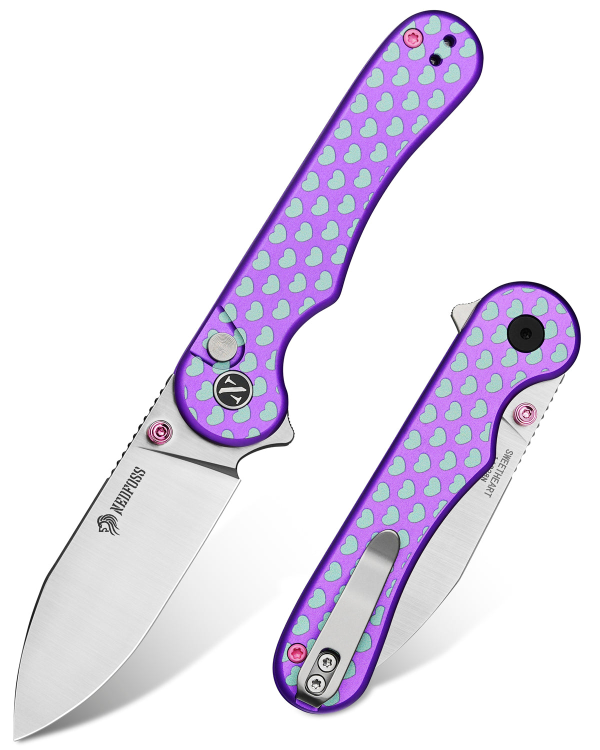 NedFoss SWEETHEART Violet Pocket Knife, 2.9