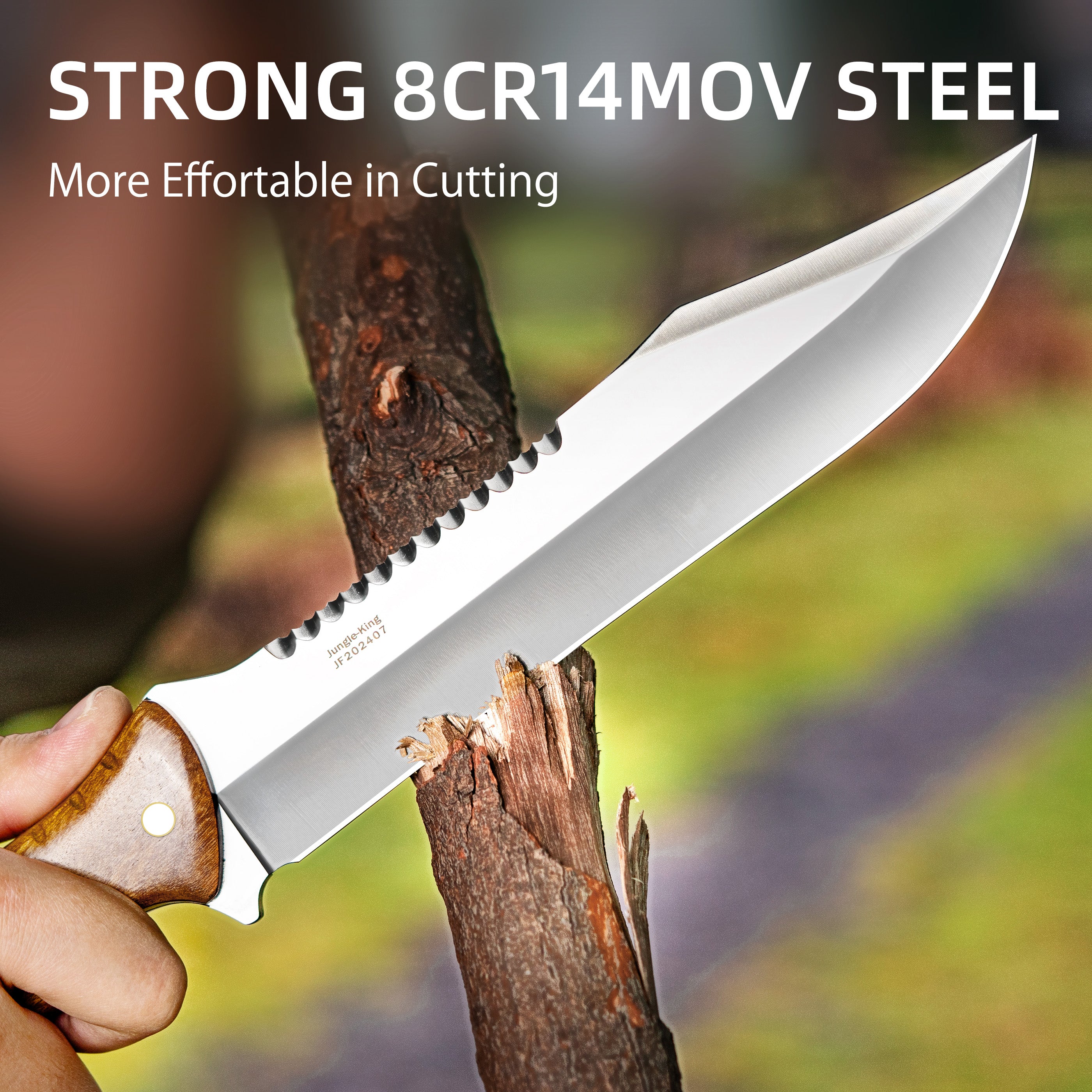 NedFoss Jungle-King Full tang Fixed Blade Bowie Knife