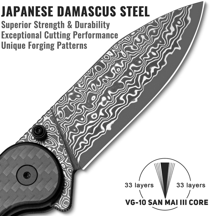 NedFoss BLACKBERRIES 2.9" 14C28N Steel Blade EDC Pocket Knife with G10 Handle