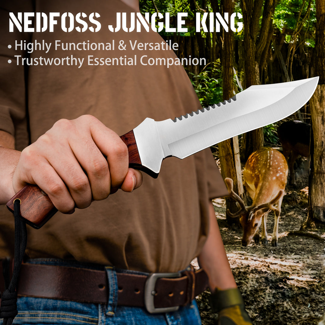 NedFoss Jungle-King  Full tang Fixed Blade Bowie Knife