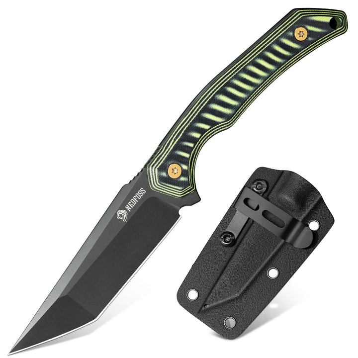 NedFoss PIONEER 3.4" Full Tang 14C28N Steel Small Fixed Blade Knife with G10 Handle