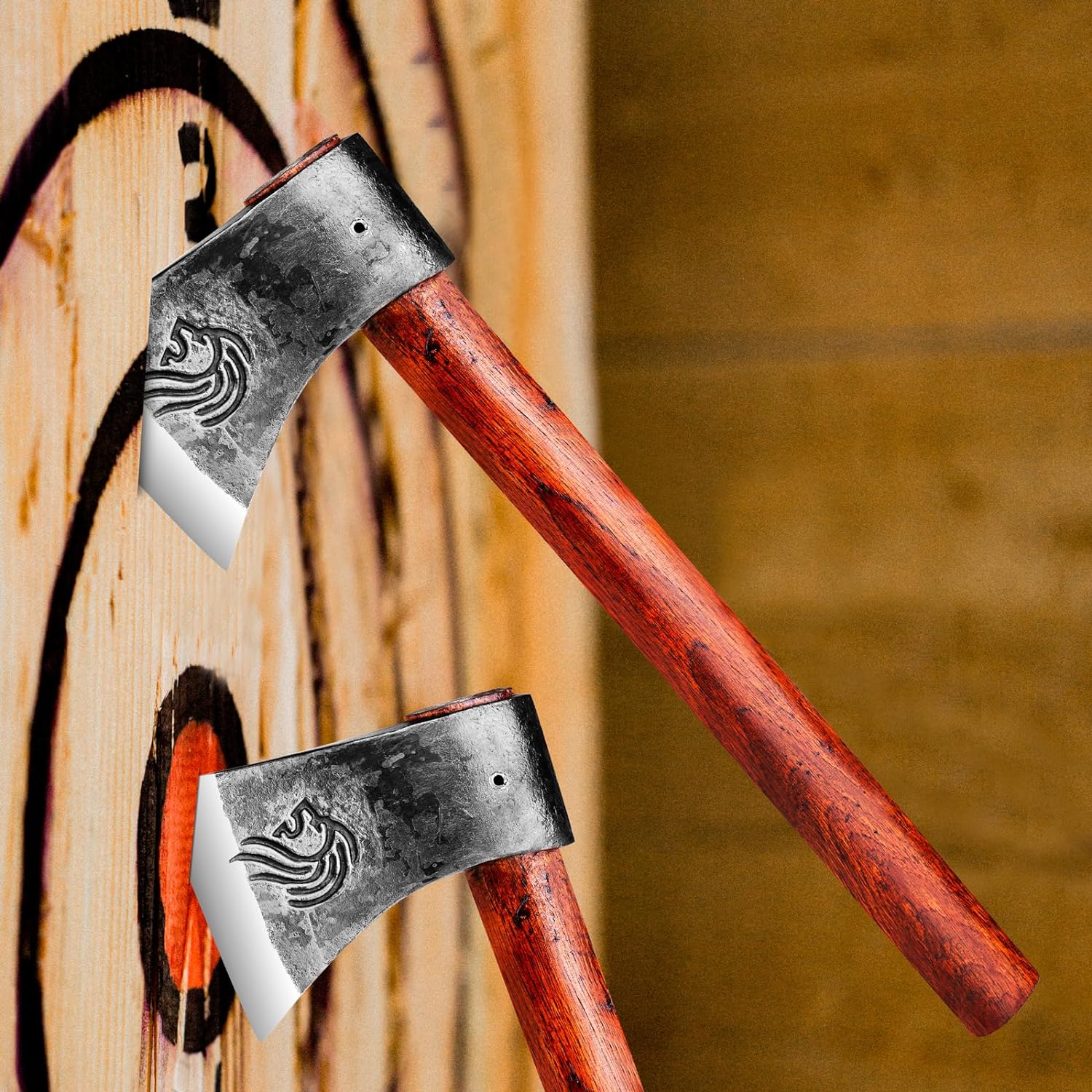 Nedfoss Kung-Fu Throwing Axe Set, Throwing Hatchet with 1065 High