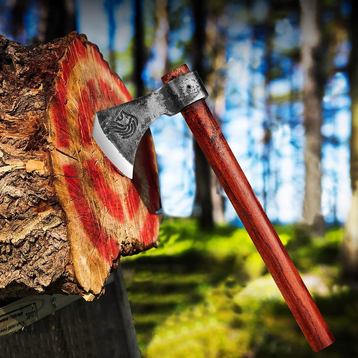 Nedfoss Vikings Throwing Axes, 2 Pack of 16 Inches Throwing Axe Set with 1065 High Carbon Steel & Wooden Handle. Perfect for Axe Throwing Game, Recreation, Competition & Great Gift for Men