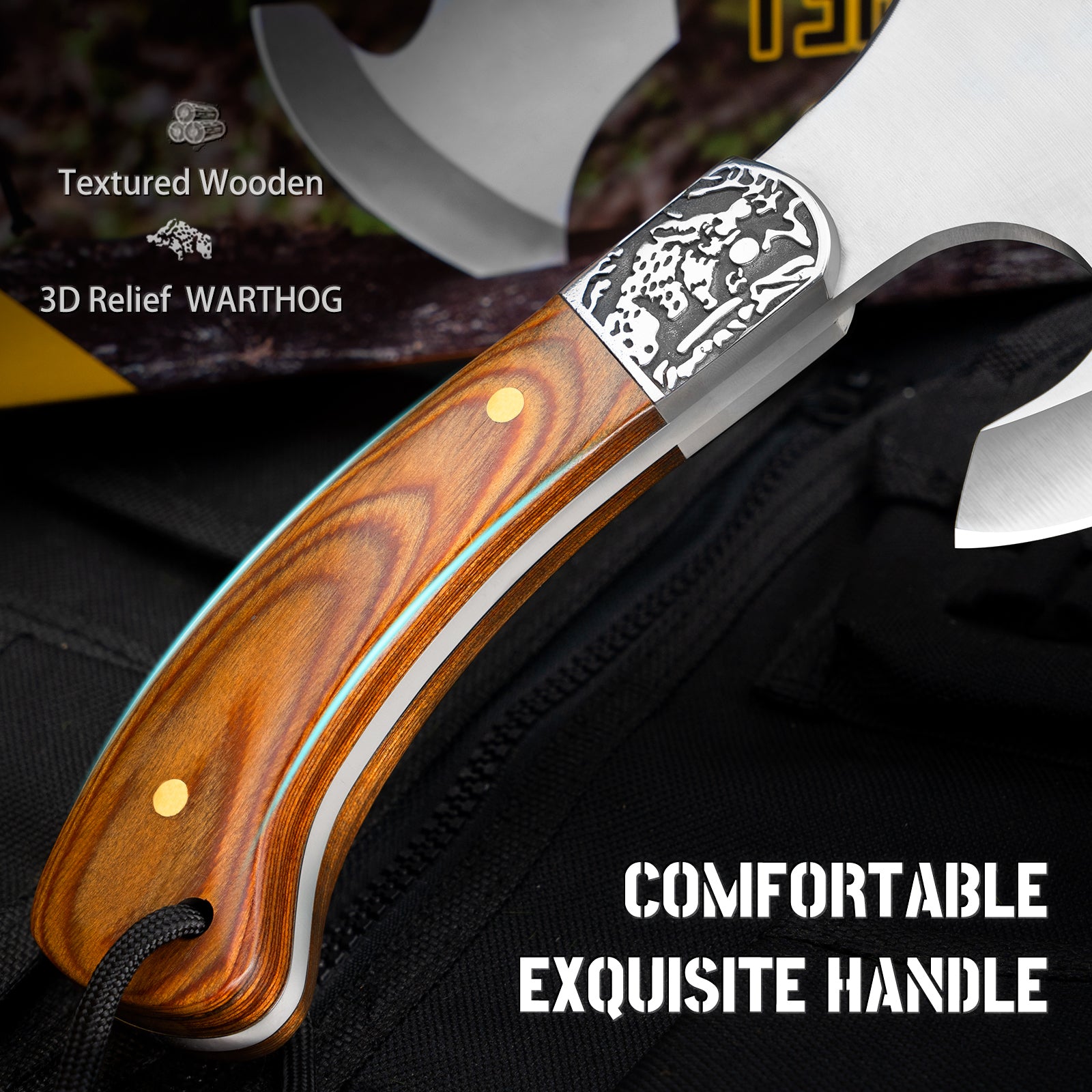 Nedfoss Warthog Camping Hatchet Axe,Full Tang Small Axe Camp