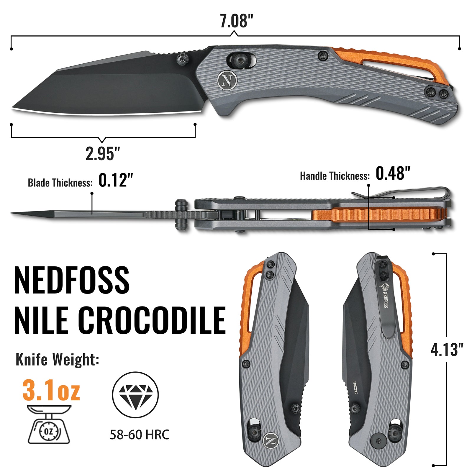 Beast Pocket Knife, Large EDC Folding Knife with Liner Lock