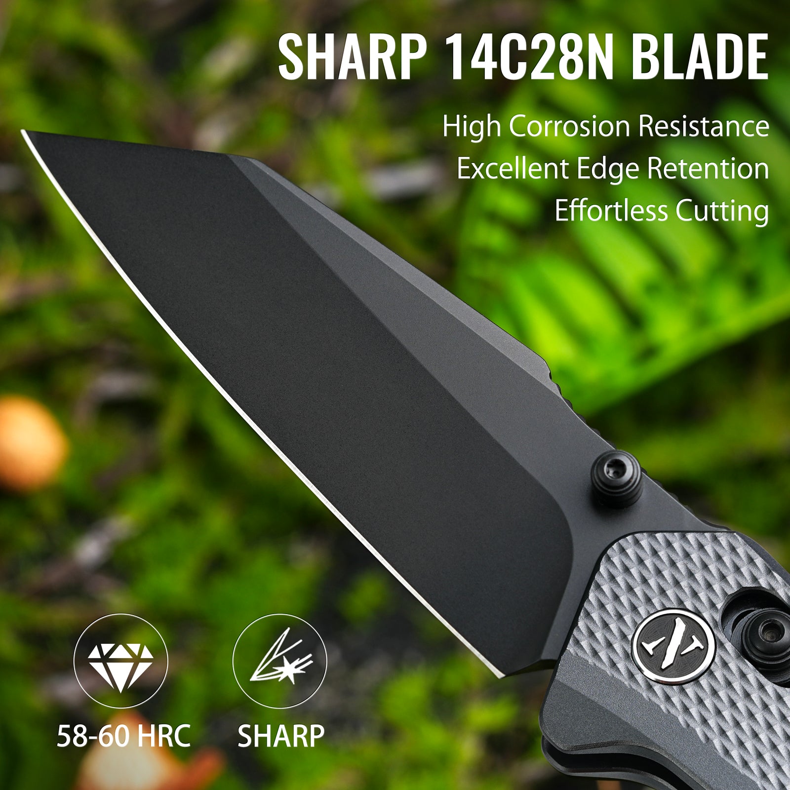 Beast Pocket Knife, Large EDC Folding Knife with Liner Lock