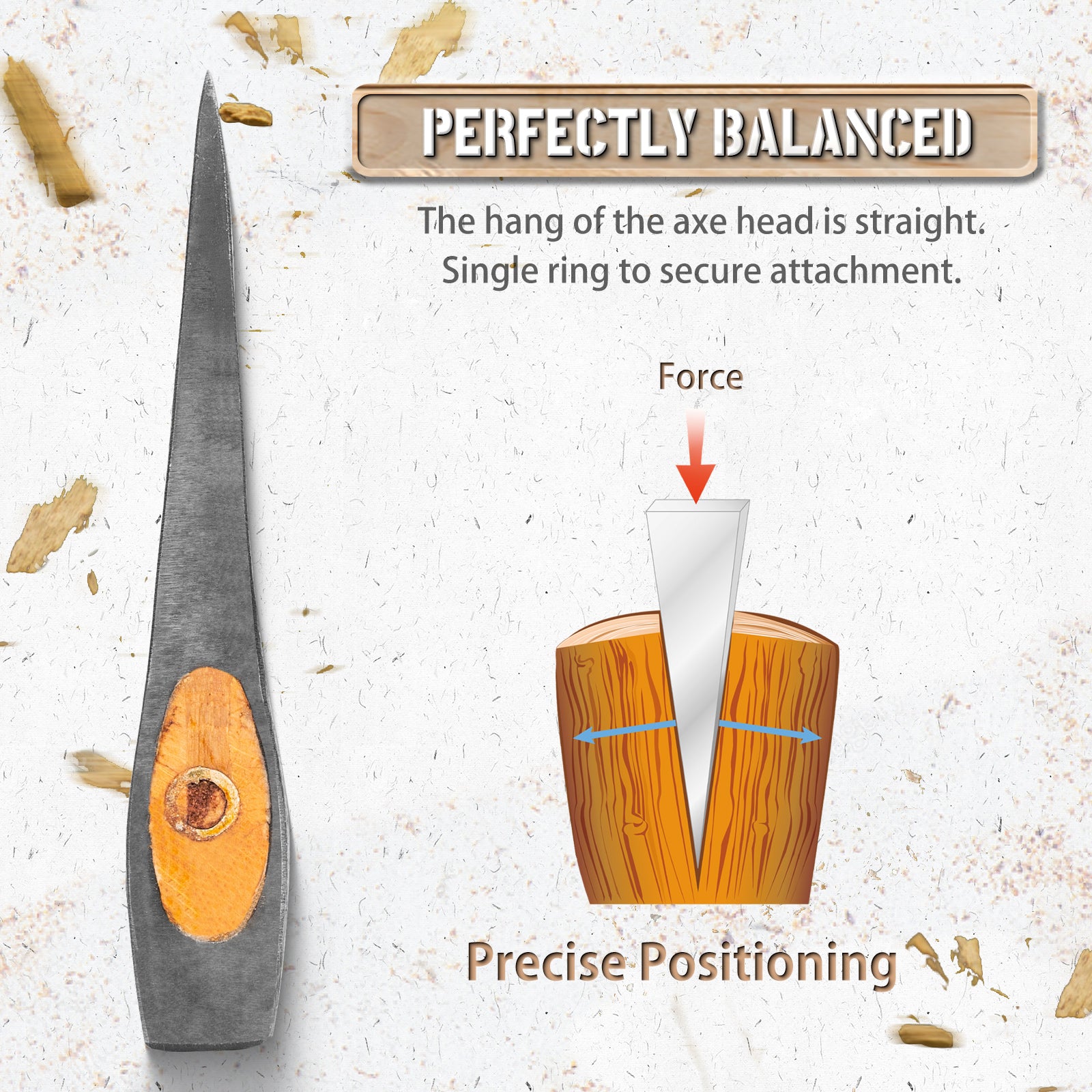 R33 Outdoor Hatchet, Axes and Hatchets with Retro Leather Sheath