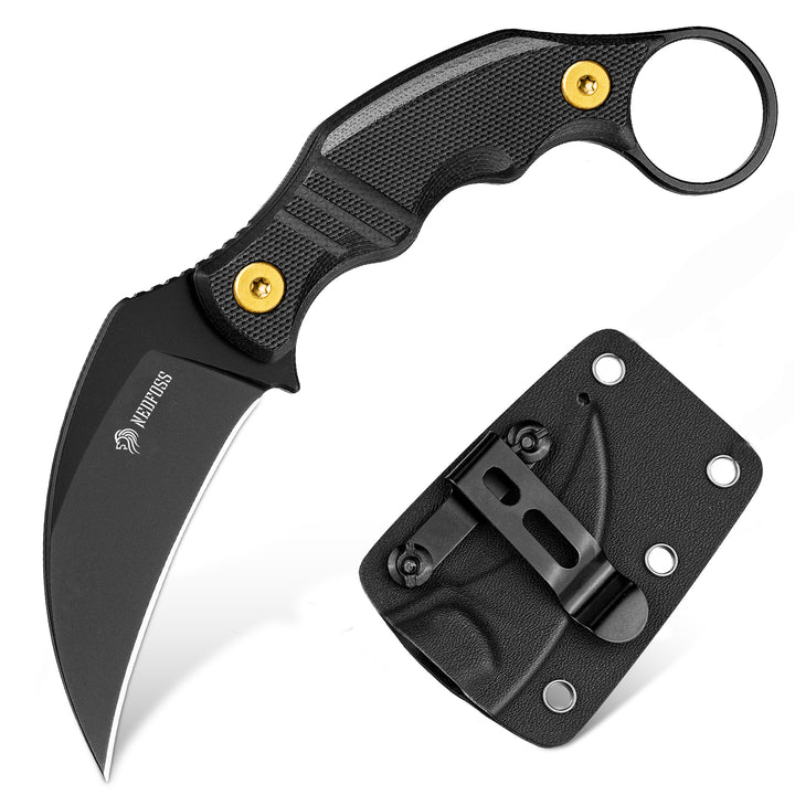 NedFoss VULTURE 2.3" 14C28N Steel Mini Utility Tactical EDC Knife with Lanyard