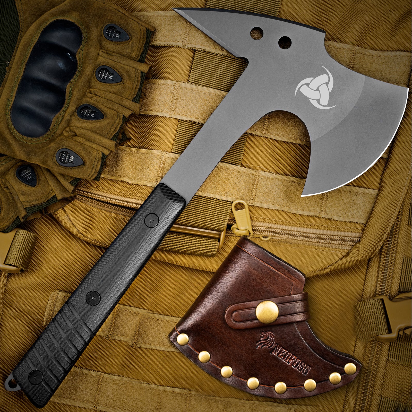 Eagle Full Tang Tactical Tomahawk and Viking Axe with Spike