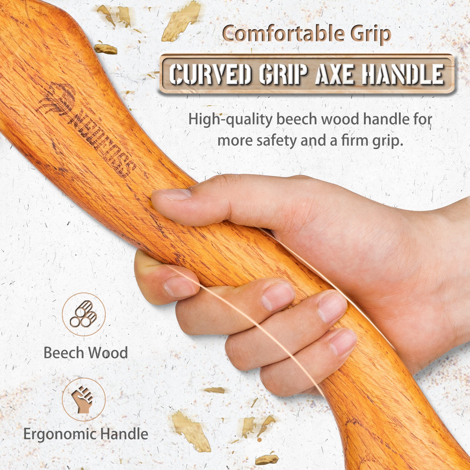 R33 Outdoor Hatchet, Axes and Hatchets with Retro Leather Sheath