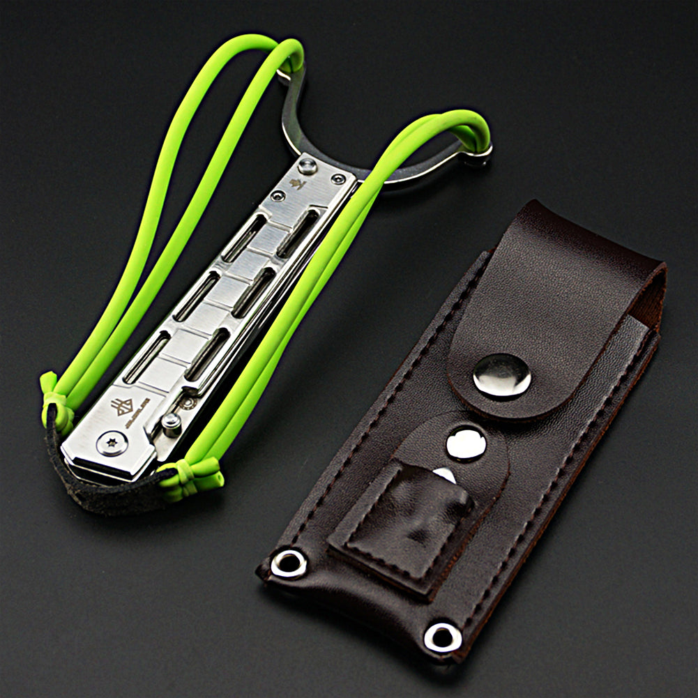 NedFoss Dg-Sl 8'' Tanto Pocket Knife with Glass Breaker, Slingshot, Pocket Clip, Liner Lock